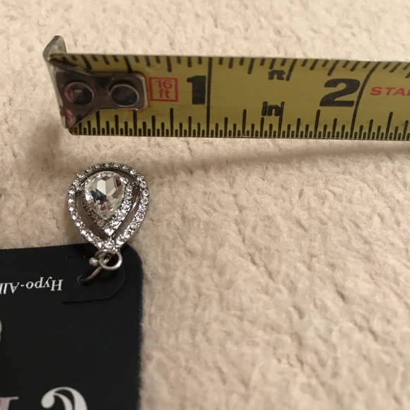 DONATED Teardrop Rhinestone Earrings - Picture 5 of 6
